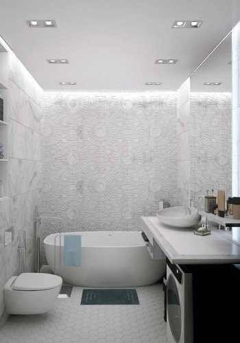 Дизайн совмещенной ванной комнаты для девушки